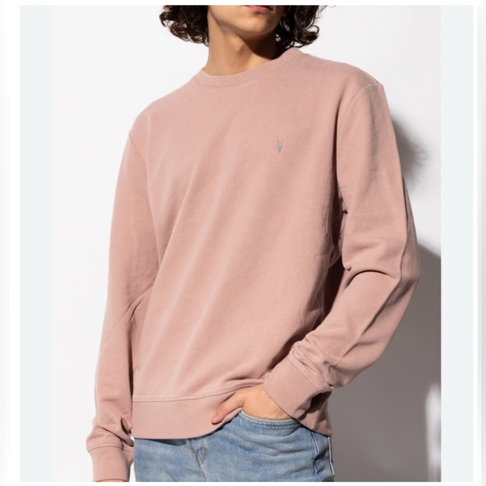All Saints Men's Pink Crewneck Sweatshirt XXL